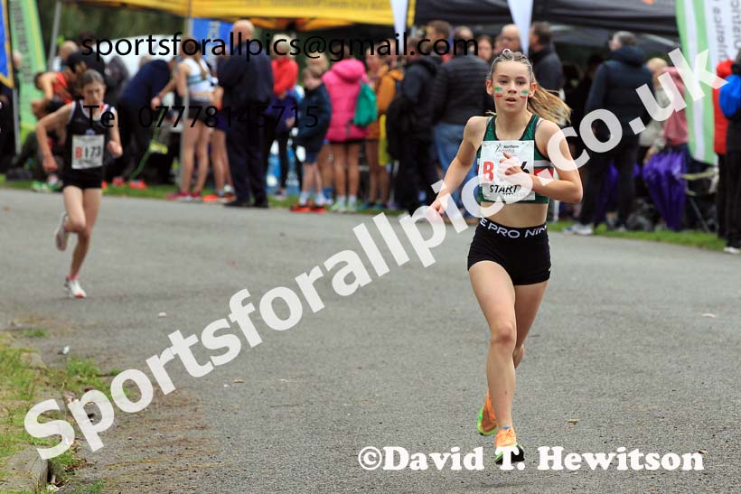 Girls under-15s 2023 Northern 6 and 4 Stage Relays and Youngsters, Birkenhead Park, Wirral.  Photo: David T. Hewitson/Sports for All Pics
